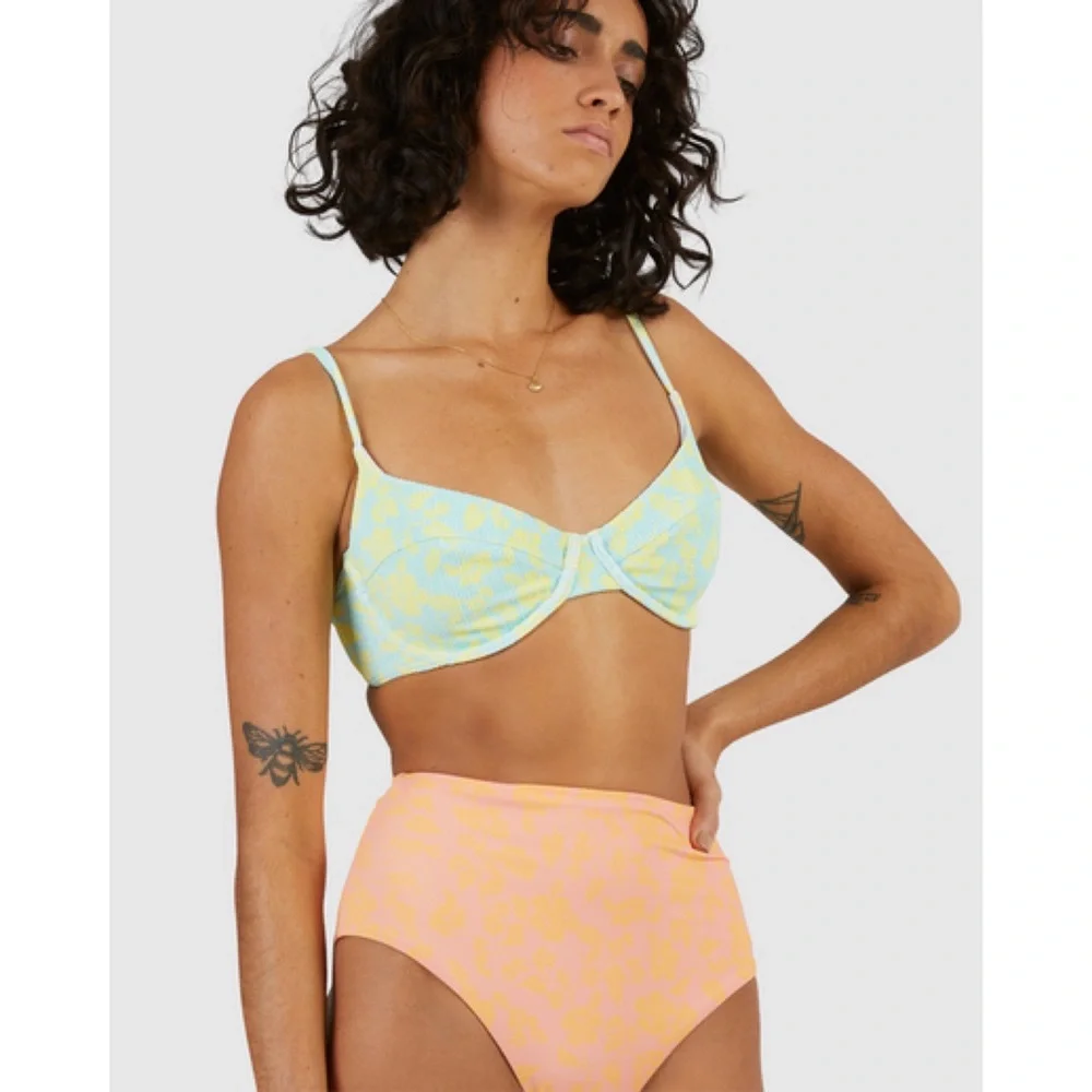Billabong Hot Tropics High Rise Retro Bikini BOTTOMS